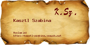 Kasztl Szabina névjegykártya