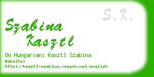 szabina kasztl business card